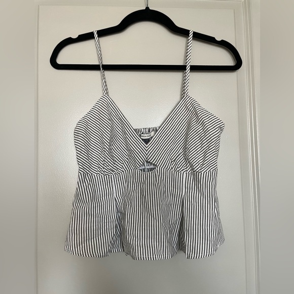 American Eagle Outfitters Tops - American Eagle striped linen babydoll top